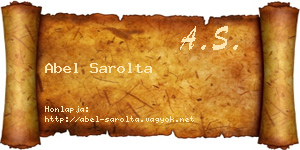 Abel Sarolta névjegykártya